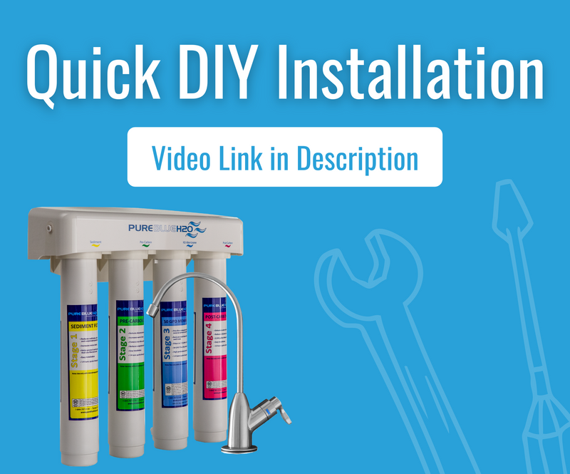 4-Stage Reverse Osmosis Water Filtration System